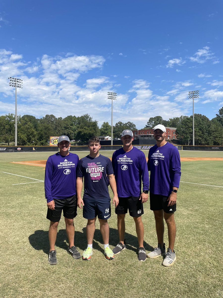 DimaggioLonero's tweet photo. I am blessed to announce my commitment to The University of North Alabama to continue my academic and athletic career. I would like to thank God, my family, teammates, and coaches for helping me along the way.  #RoarLions 🦁💛💜🤍 https://t.co/B8TWFfpQ6d