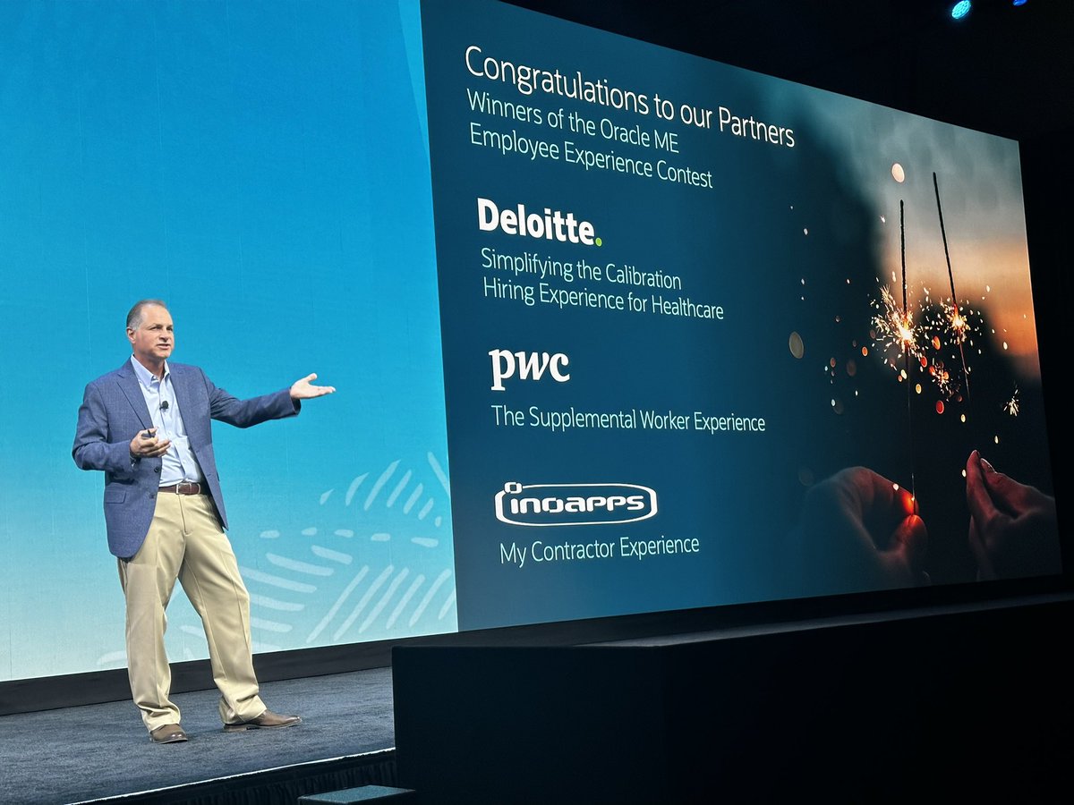 Our Partners are also ever innovating. Congratulations to the winners of the Oracle ME contest. <a href="/chrismleone/">Chris Leone</a> #cloudhcm #oracleme @DeloitteOracle <a href="/PwC/">PwC</a> <a href="/inoapps/">Inoapps Limited</a>