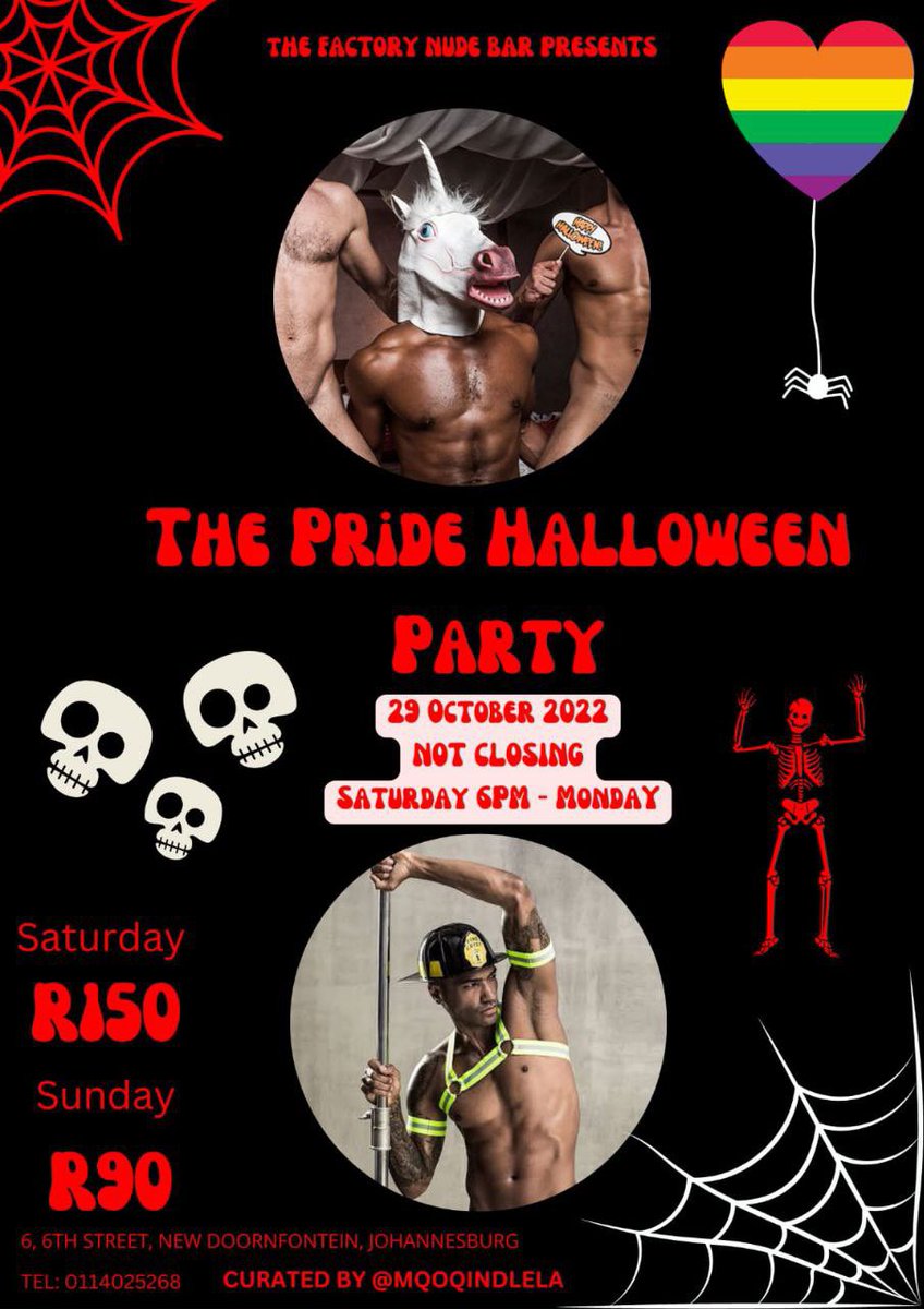 The_Factory_Bar's tweet photo. It is ‘THE PRIDE HALLOWEEN PARTY’ show up🔞💦💦 https://t.co/CXMFRWEG5k