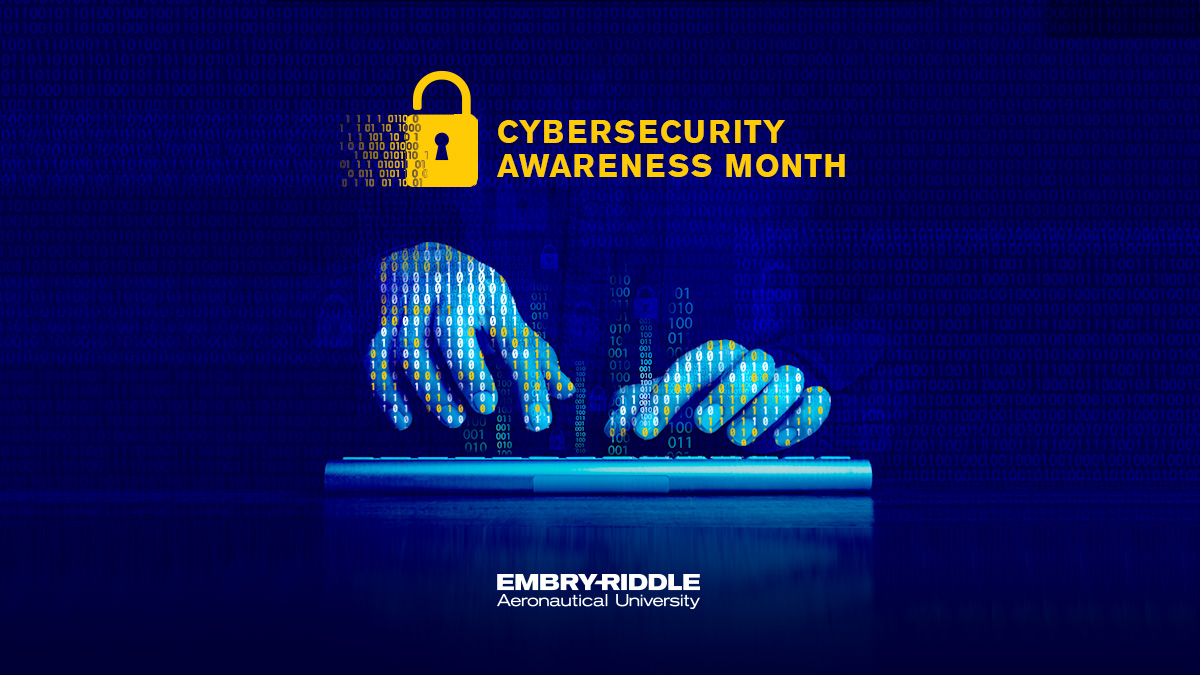 ERAU_Daytona's tweet photo. Happy #CybersecurityAwarenessMonth! 💻 Want to learn about our #Cybersecurity programs? 🦅
Check out our degrees ⬇️
M.S. in Cybersecurity Engineering: https://t.co/B7cFIR9oCA
B.S. in Computer Science (with #CybersecurityEngineering focus): https://t.co/HtJz78HVpb
#GoERAU https://t.co/ofyw9kEIXx