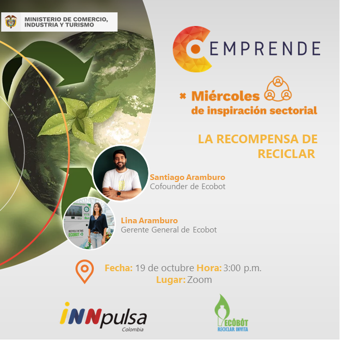 InnpulsaCol's tweet photo. 🤩Hoy es un nuevo #MiércolesDeInspiraciónSectorial con #CEmprende, esta vez el enfoque estará en el sector de Sostenibilidad con nuestros invitados #Ecobot, conoce su experiencia, retos y la proyección de su emprendimiento.
Nos vemos a las 3:00 p.m. aquí👉https://t.co/tWFQcP47L8 https://t.co/rxLzlZyuHo