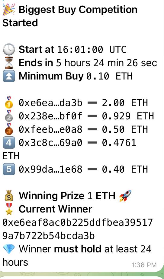 Current Leaders: 

Buy: app.uniswap.org/#/swap?outputC…
Chart: dextools.io/app/ether/pair…