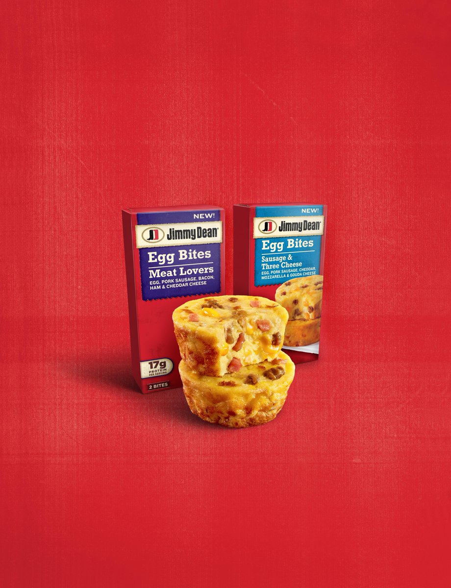 Jimmy Dean (@jimmydean) on Twitter photo Packed with protein and ready in minutes, new Jimmy Dean® Brand Egg Bites are here! This fluffy, great-tasting breakfast will help you start the day with your best foot forward. Packed with protein and ready in minutes, new Jimmy Dean® Brand Egg Bites are here! This fluffy, great-tasting breakfast will help you start the day with your best foot forward.
