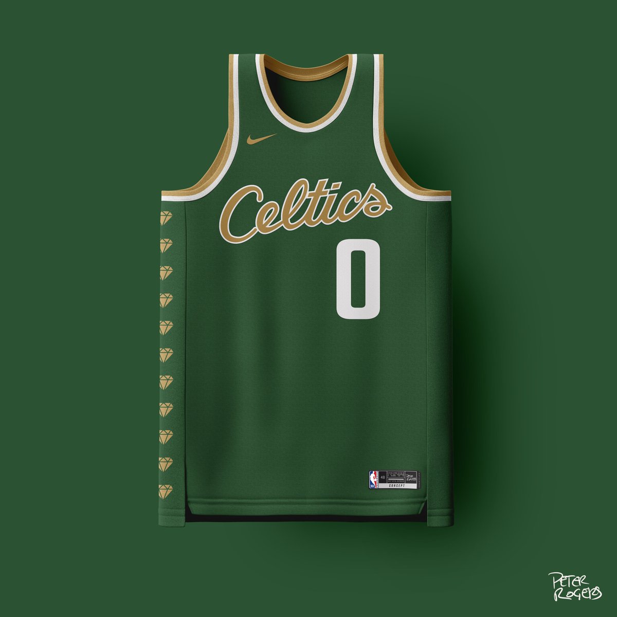 petemrogers's tweet photo. designing a new celtics jersey after every win 🍀 

record: 1-0 https://t.co/k1N5HEkjQ6