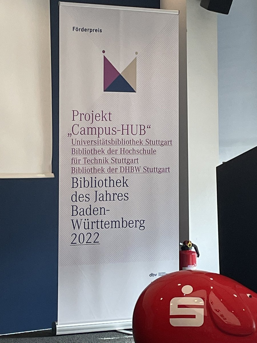 Herzlichen Glückwunsch zur Auszeichnung Bibliothek des Jahres durch <a href="/bibverband/">Bibliotheksverband</a> in Baden-Württemberg an  Bibliothek der <a href="/hfwu_tweet/">HfWU.de</a> (Hauptpreis) und Projekt Campus-Hub der Bibliotheken von <a href="/Uni_Stuttgart/">Uni Stuttgart</a>, <a href="/HFT_Presse/">HFT Stuttgart</a> und @dhbw_stgt (Förderpreis)! #bibliothek