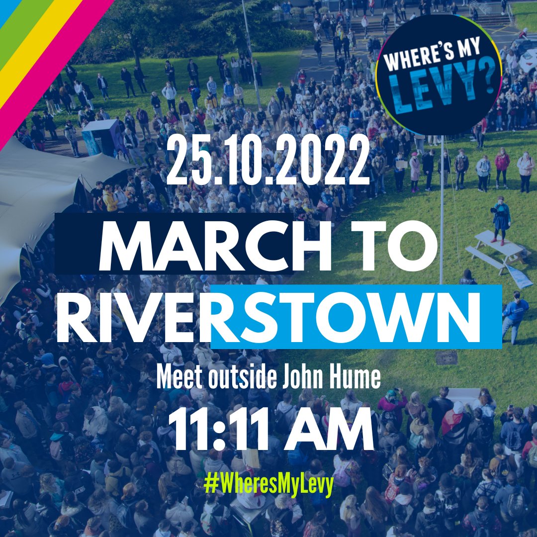 maynoothsu's tweet photo. 🚨Students of Maynooth🚨

Maynooth Students Union invites you to walkout from your lectures on 25 October at 11:11am. We will be meeting outside of John Hume again, and marching to the Presidents office at Riverstown Lodge on South Campus to deliver the petition.

#WheresMyLevy https://t.co/b2n2v2ywPH