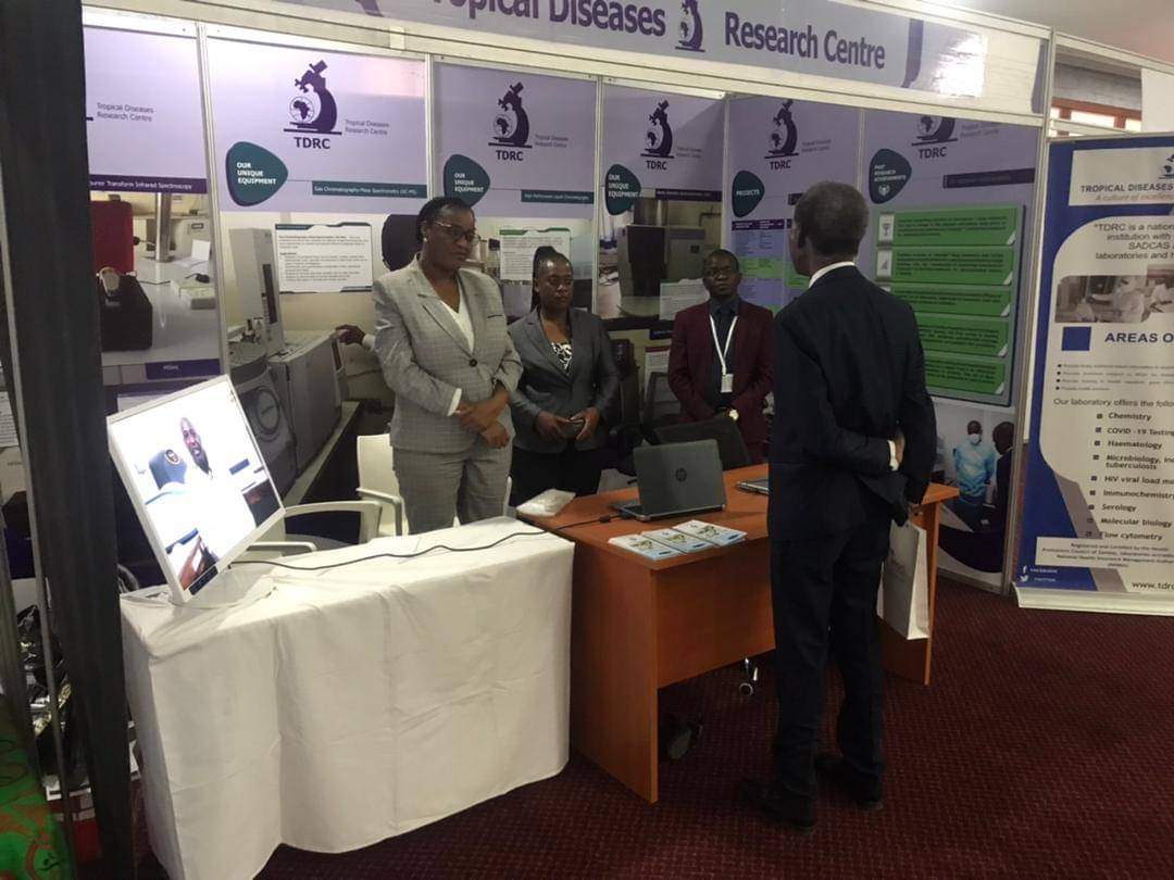 NHRTI_ndola's tweet photo. TDRC is a Gold sponsor of the 10th Zambia Health Research Conference currently underway in Lusaka. Over 20 abstracts from TDRC were accepted for this conference. Conference was opened by the honorable Minister of Health Mrs Sylvia Masebo. @mohzambia @NHRAZambia  @ZambartResearch https://t.co/l2k5Y6XOPu