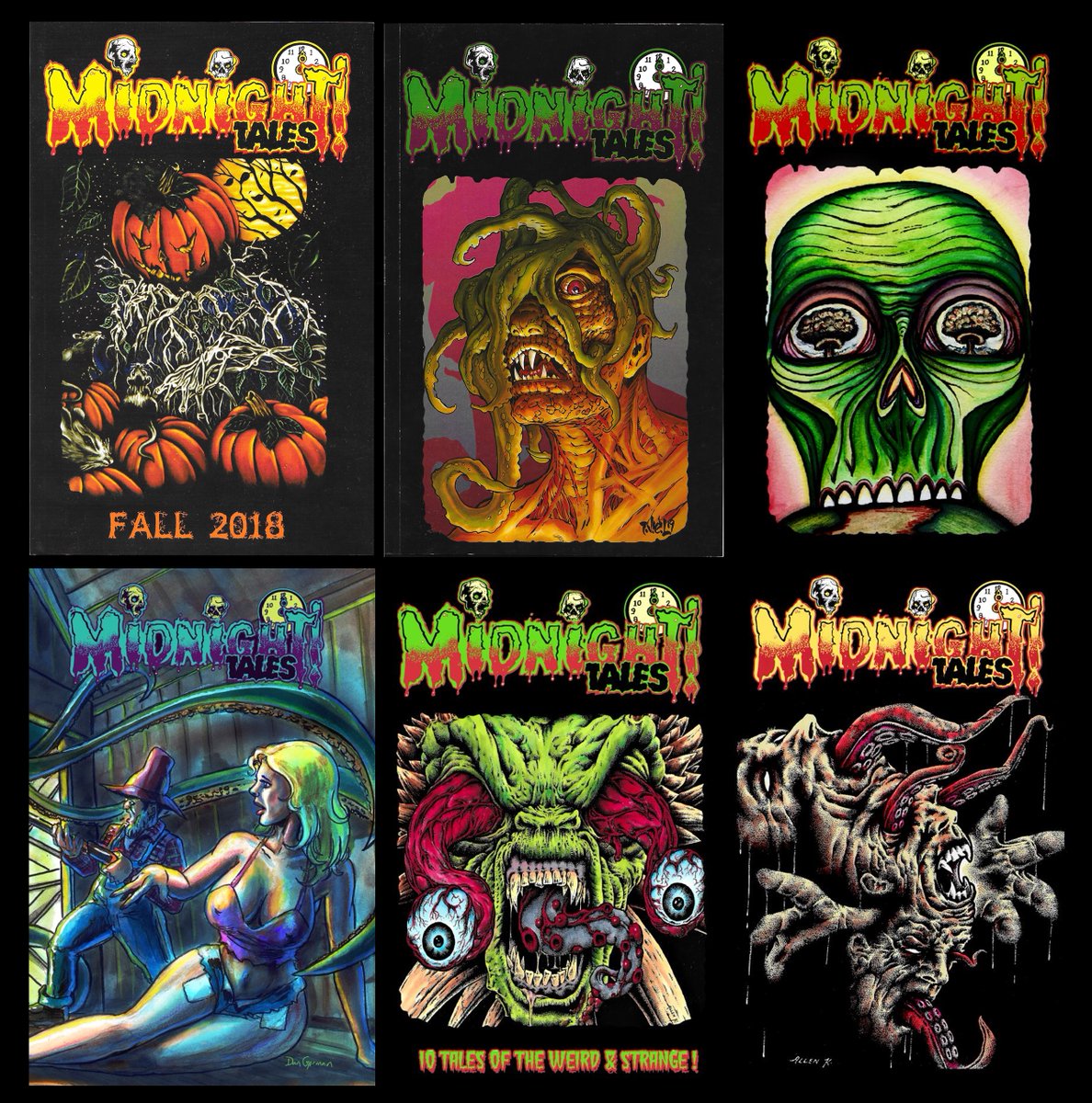 MidnightCrypt's tweet photo. The first six issues of Midnight Tales.
#midnight #midnightmagazine #zine #independentpublishing #art #zines #midnighttales #midnightgallery #paperbacks #horror #sciencfiction #indiefilms #smallpress #rare #collectible #supportindiepublishing https://t.co/Rhywb0RewK