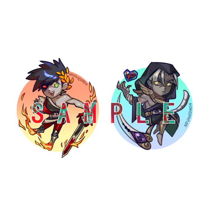 Genshin and Hades sticker designs I speedran in 3 days  #Genshinlmpact #原神 #hades #hadesgame 