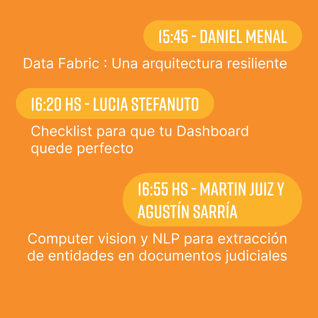 nerdearla's tweet photo. ๐Dรญa 1 de #nerdearla ๐ฅ
๐ Mirรก todas las charlas que se vienen a la tarde en el #trackDATA ๐
Accede desde ๐ฒ https://t.co/34vefB8lUA
#datos #fintech #data #datamesh #ingenierรญa #nerd #datasciene https://t.co/fVbJBsAcTD