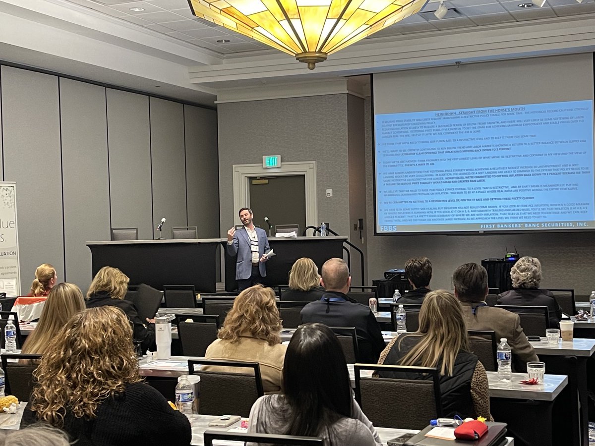 Glad to have AW Spellmeyer with First Bankers’ Banc Securities, Inc speak today at the community banking conference. ⁦<a href="/Sheila_Noll/">SHEILA NOLL</a>⁩ ⁦<a href="/redmizzou/">Ben and Liam’s Dad</a>⁩ ⁦<a href="/cgarrelts/">Chris Garrelts</a>⁩ #mibcbc22
