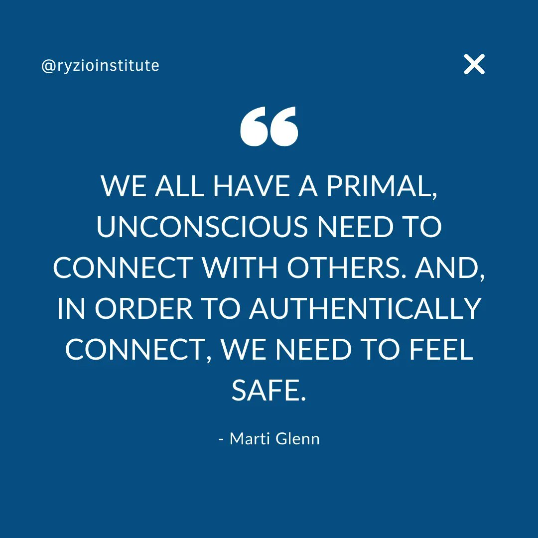 A quote from one of our co-founders, Dr. Marti Glenn.

What helps you to feel safe? Comment below.