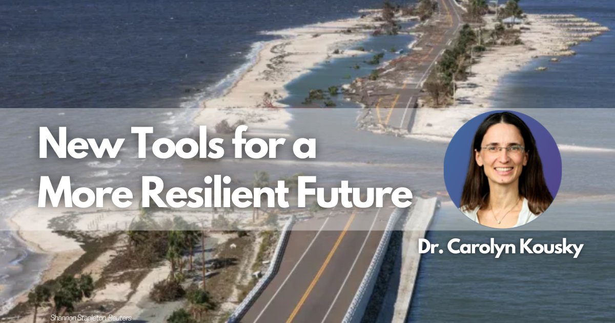 PODCAST: Why aren't insurance companies leading on the issue of #managedretreat?  My guest Dr. Carolyn Kousky of <a href="/EnvDefenseFund/">EDF</a> and I discuss. Also her new book on disaster insurance. bit.ly/3MImvX6 <a href="/IslandPress/">Island Press</a>