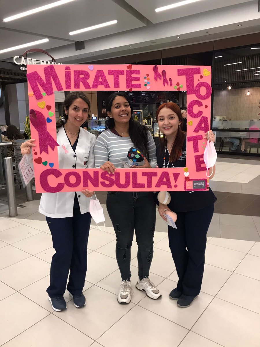 BpsoUa's tweet photo. Académicas y estudiantes de la carrera de enfermería de la Universidad Autónoma Sede Talca, se encuentran participando en una jornada de Prevención de Cáncer de Mama en el Mall Plaza Maule. Educando a la comunidad con la Mejor evidencia Disponible 👏 @UATalca @IcazaNoguera https://t.co/exgS746w8n