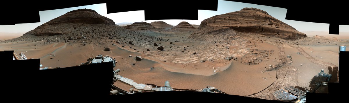 abbyfrae's tweet photo. It's official: @MarsCuriosity has reached the sulfate-bearing unit. 

What secrets do these salty rocks contain about the transformation of Mars from watery and habitable to dry and desolate...?

https://t.co/0E40t4L9Ez https://t.co/3jfffrhEGY