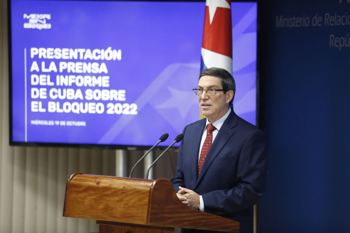 #AlmaMaterComparte ideas expresadas por el canciller cubano @BrunoRguezP al presentar ante la prensa el informe sobre el bloqueo 2022  🚧🔒🇨🇺🇺🇸

Abrimos hilo 📍 #MejorSinBloqueo