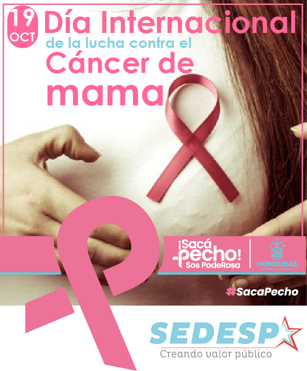 SEDESPAHN's tweet photo. En conmemoración del día mundial contra el cáncer de mama, la Presidenta @XiomaraCastroZ motiva a las personas valientes que sufren de esta enfermedad a no rendirse y a luchar ante la adversidad; y a las demás, a tocarse, detectar y actuar contra el cáncer de mama. https://t.co/K6VgjnZo4I