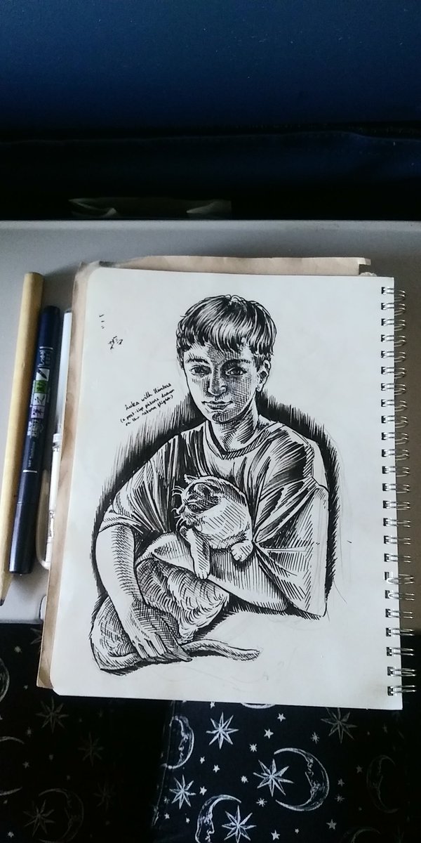 yozhikisblue's tweet photo. ~Partner with cat~

A sketch that helped me survive the return plane ride (never fly badly congested if you can help it). https://t.co/WCM087uX1k