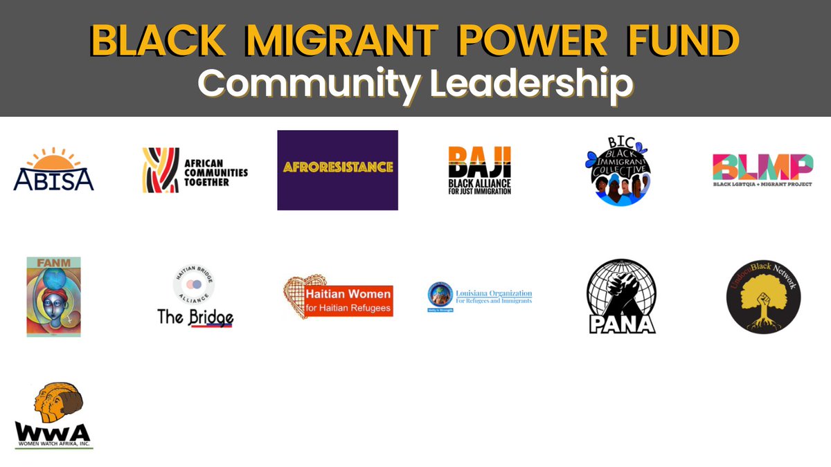 Less than 2% of funding for the pro-immigrant, pro-refugee movement in the US goes to groups that prioritize Black migrant communities. 

The #BlackMigrantPowerFund hopes to change that. 
BlackMigrantPowerFund.org

Read on to meet some of the movement leaders behind BMPF!

⬇️⬇️⬇️
