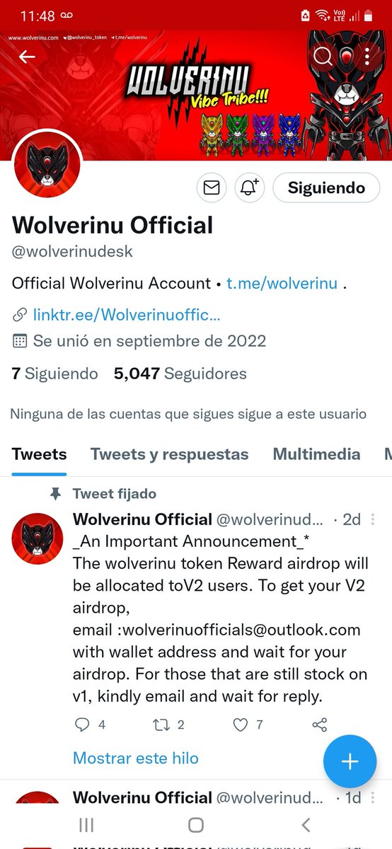 hurtadocorp's tweet photo. @wolverinu_token Esta es la página que etiqueta como supuesto ganador de Tokens de wolverinu... https://t.co/3ndzWSEQz7