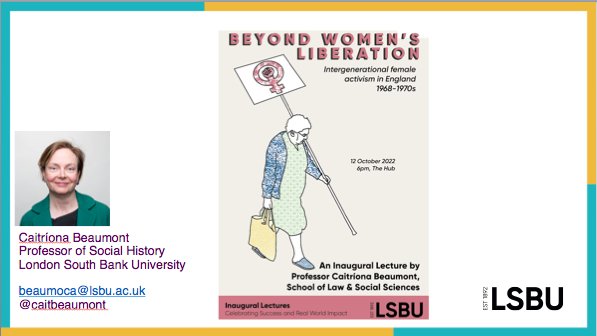 A recording of my <a href="/LSBU/">London South Bank University - LSBU</a> inaugural lecture that looked back on my career as a social &amp; feminist historian of Irish &amp; British women &amp; looks forward to my new project on uncovering lessor known female activism in the 1960s -1980s is available now 👇<a href="/LSBU_LSS/">School of LSS</a> 
youtube.com/watch?v=4eB_2J…