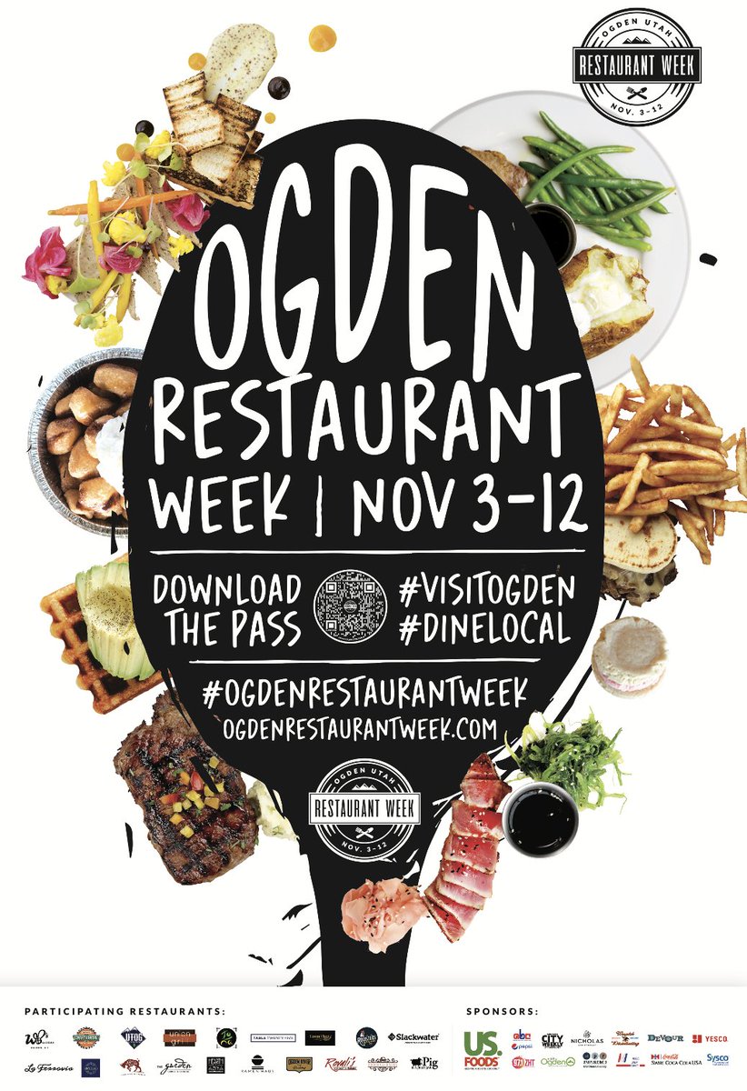 SLUGMag's tweet photo. Ogden Restaurant Week from @VisitOgden is coming up quick! Check it out Nov. 3-12. 

Locals + visitors alike will have the opportunity to experience Ogden’s local &amp; independent restaurants sublime dining experiences without breaking the bank.  

Passes: https://t.co/9goO09edf0 https://t.co/h47qMfFjWL