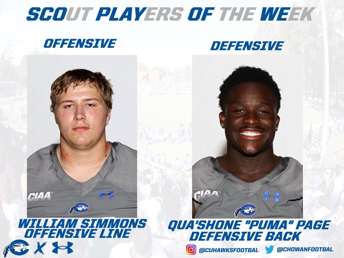 Roughside Players of the Week for our Week 7 win vs VSU. #roughside #shouldabeenahawk