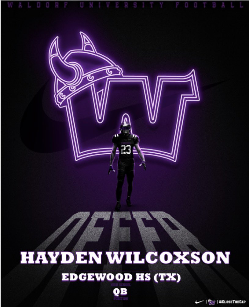 wilcoxson_1's tweet photo. Thankful and blessed to receive my 4th offer to play football at Waldorf University @coach_paramore !!!💜🖤 

✞All glory to the man above✞

@coachwillard70 @coachg09 https://t.co/dyccXjZHO1
