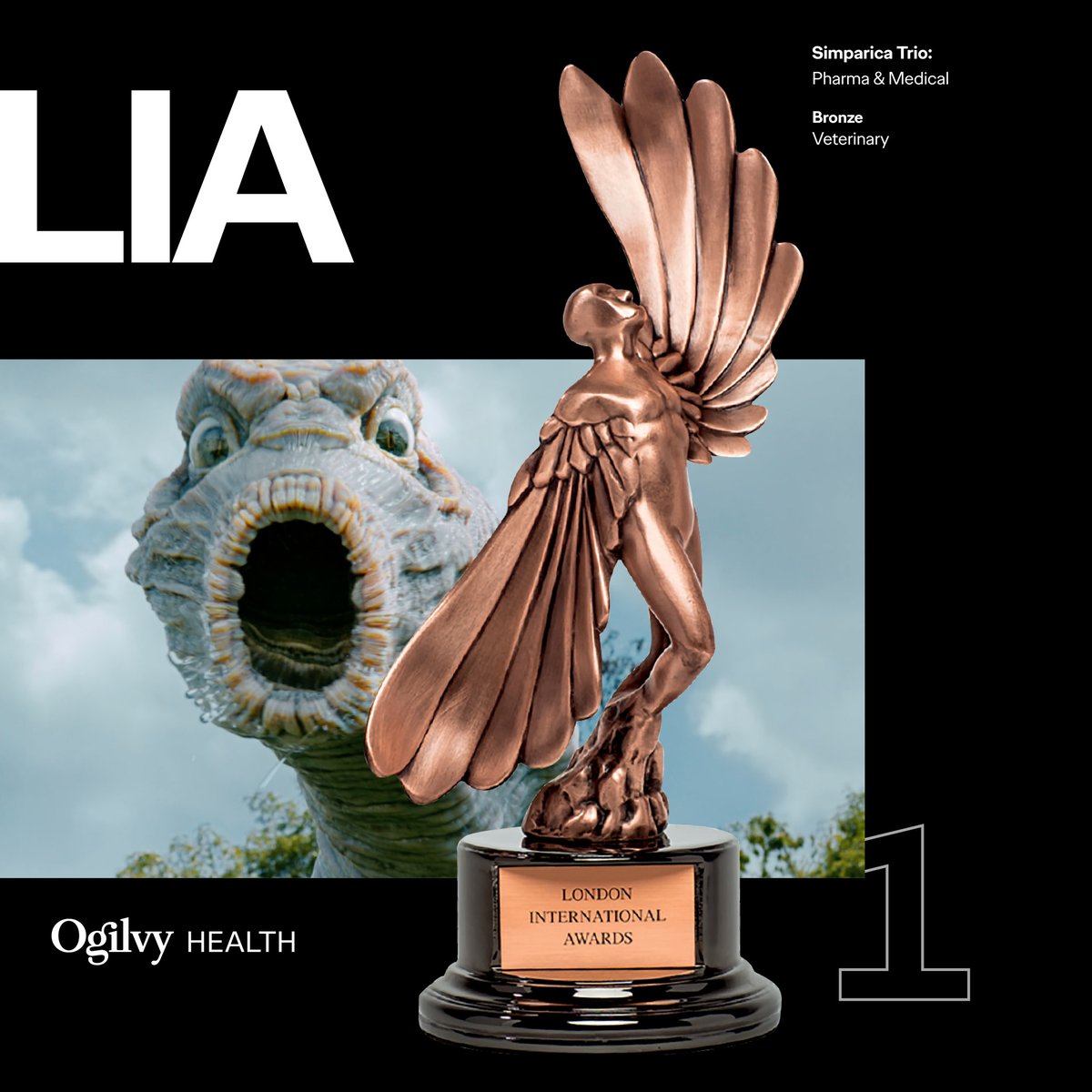 A BRONZE @LIAawards for Simparica Trio in the Pharma & Medical - Veterinary category! Cheers to our clients and the OH team who worked on this incredible campaign and for always looking out for man’s best friend. #ClientWork