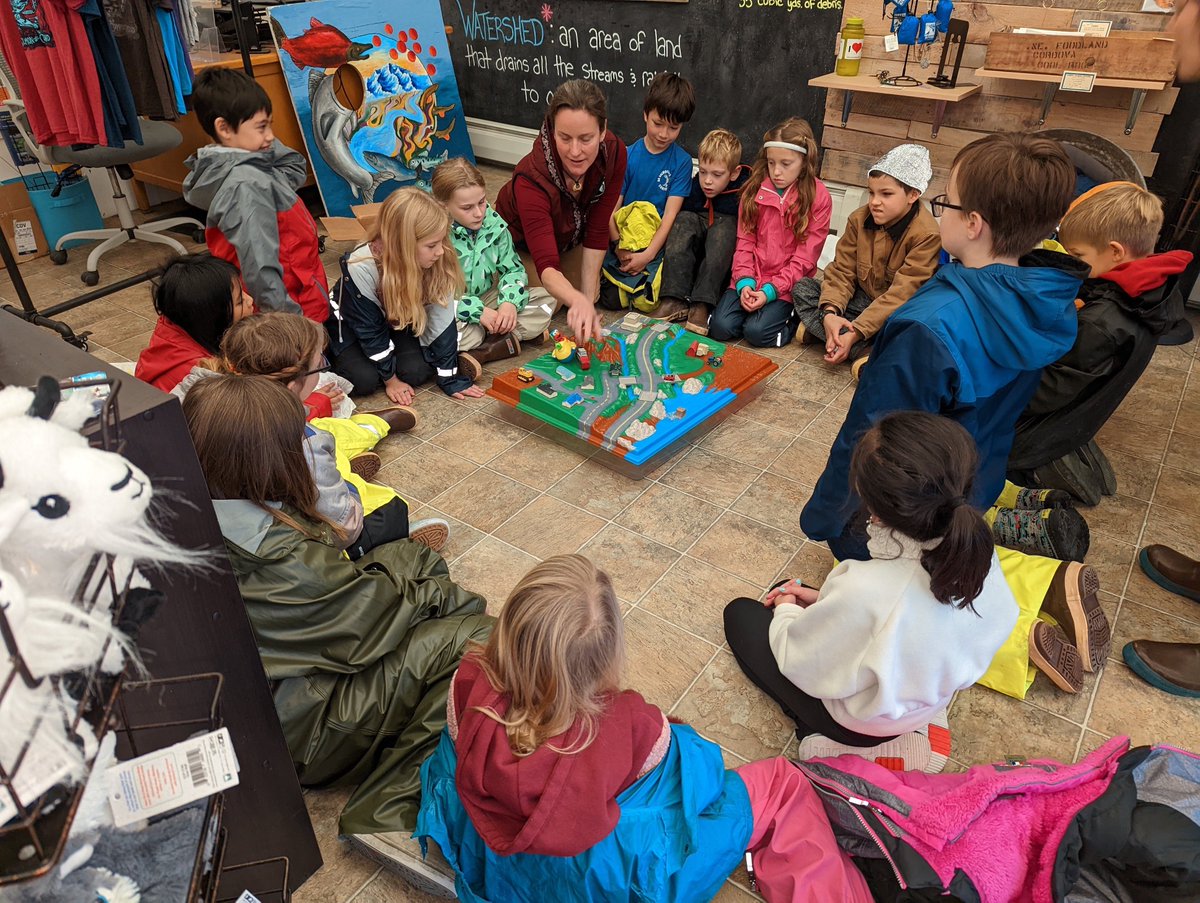 CopperWatershed's tweet photo. Program Director Kate Morse hosted Cordova 3rd graders this week at the CRWP office! They learned about the water cycle, built their own watershed out of crumpled paper, and were able to play with the hydroscape to learn more about local waterways.
https://t.co/FbXu8pUa1p https://t.co/yOBVrL9kiB