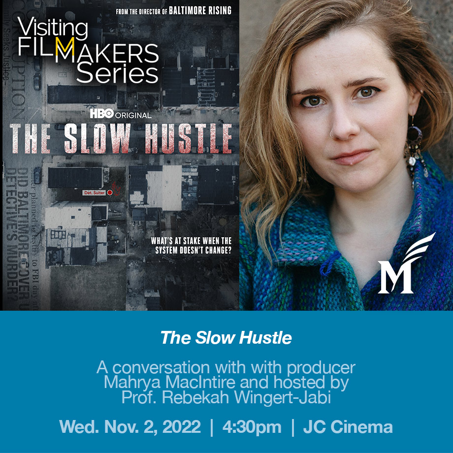 FilmGMU's tweet photo. Join us for the last VFS event of the semester! "The Slow Hustle" with producer Mahrya MacIntire. To learn more and to register: https://t.co/Bd4fW3E562 #FilmAtMason #VisitingFilmmakersSeries https://t.co/EJ6DUQrwDS