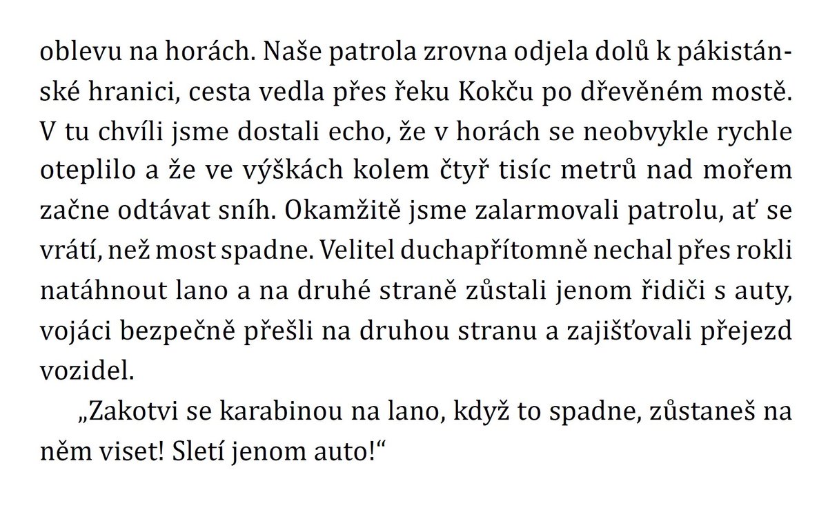 IvoZelinka's tweet photo. "Zakotvi se karabinou na lano, když to spadne, zůstaneš na něm viset! Sletí jednom auto!"

Nepřeháněl tak trochu gen. Opata ve své nové knize "Sám nejsi nic" 🤔?

https://t.co/Rf286c9LAc

Pojďme společně na to, od toho tu je kancelář pro 🧵
#UváděníRománovýchPříběhůNaPravouMíru https://t.co/7pcvEv7iTK