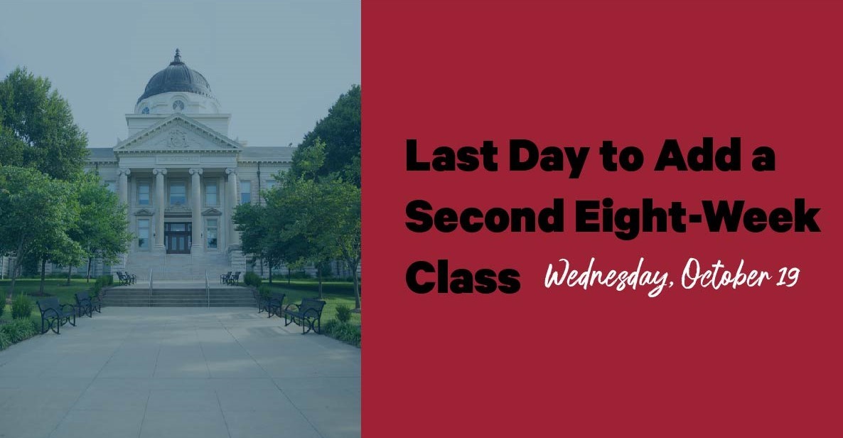 Important reminder! Today is the last day to add a second eight-week class.
