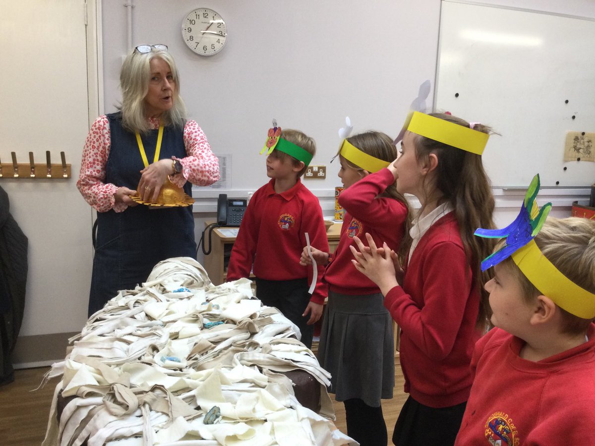Learning how to mummify an Egyptian.