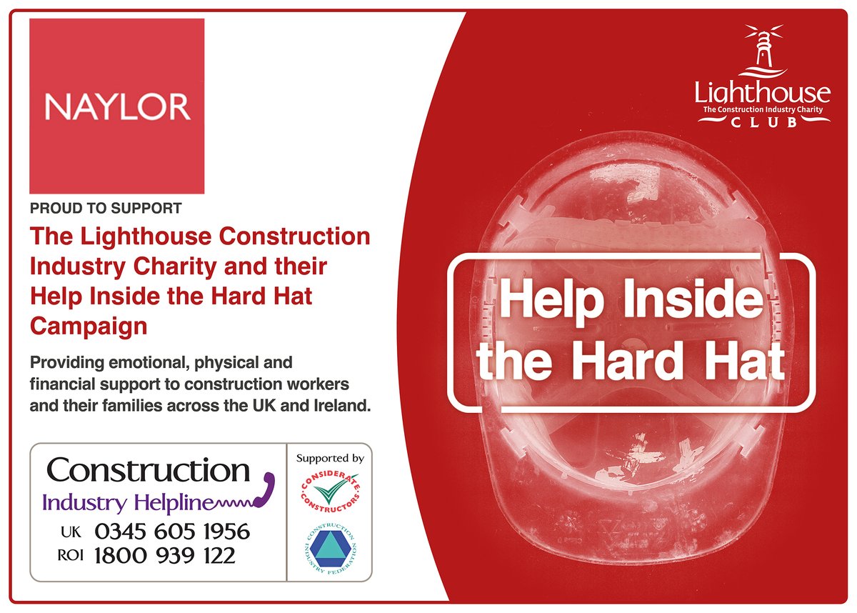 Thank you @Naylor_Ind for your continued support of our #charity! It's through your generosity that we can help our #construction community. #HITHH #mentalhealth