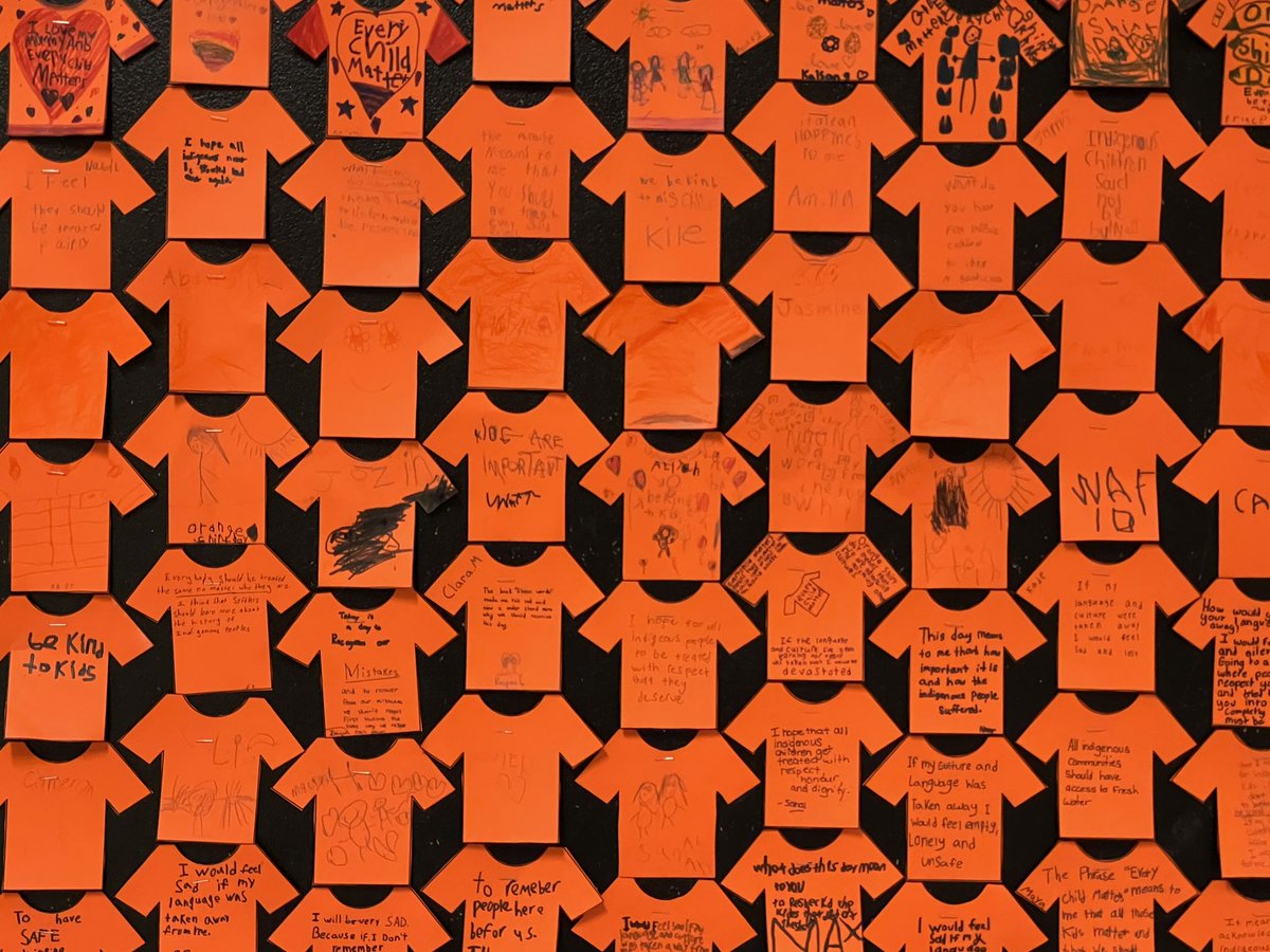 On #walkforwenjackweek I’d like to share the wonderful work Harwood students did on September 30! #orangeshirtday #nationaldayoftruthandreconciliation #harwood