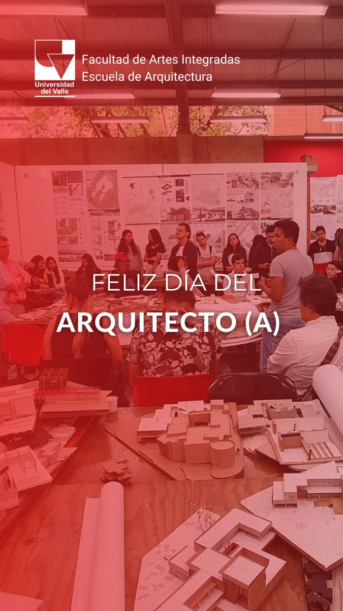 🥳Les deseamos a todos los arquitectos que pertenecen a nuestra comunidad universitaria un Feliz día del Arquitecto. 

Gracias a ustedes ha sido posible proyectar y construir diferentes espacios en nuestra ciudad, así como en el territorio nacional.

#arquitectura #univalle #Cali