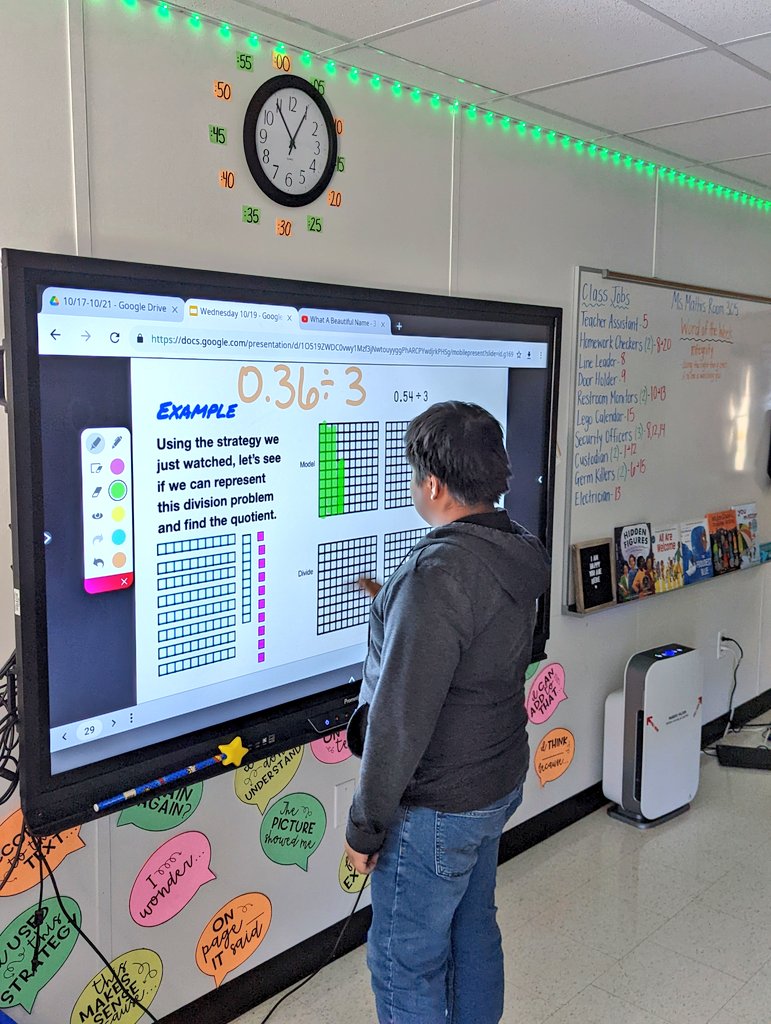 Dividing decimals is hard? Not for these 5th grade mathematicians! 👏🏻 <a href="/langleyroars/">Langley Elementary</a>
