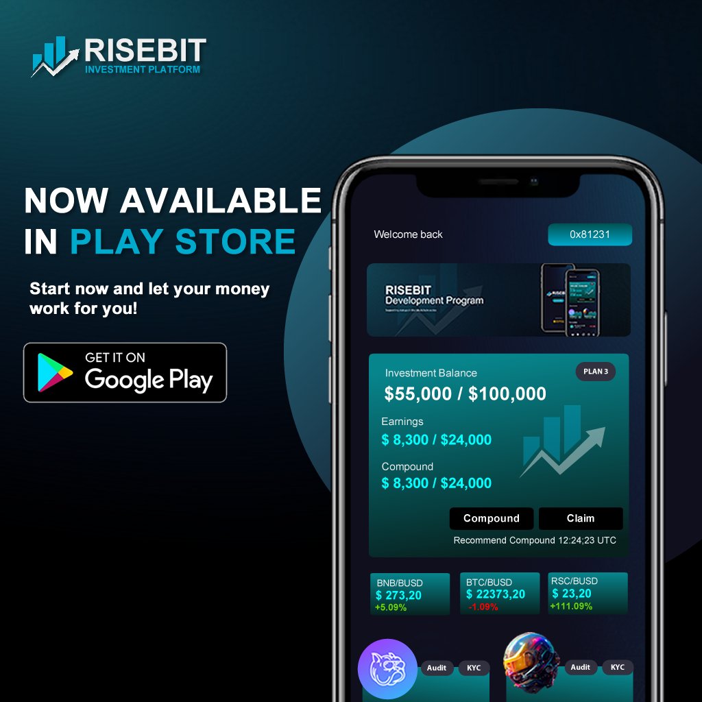 Risebitofficial's tweet photo. Nos complace anunciar que nuestra App está disponible en Google Play.

En Risebit innovamos cada dia, trayéndole a nuestros clientes las mejores soluciones para que invertir sea facil y seguro. 

Link de descarga : https://t.co/VWoPtqX7A7

#app  #playstore #risebit #bsc #web3 https://t.co/DtGcGOl5rP