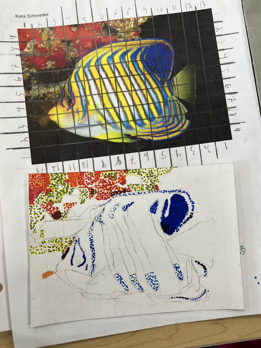 phpatriots_art's tweet photo. 7th grade - work in progress! #pointillism #marker #phstrong #middleschoolart https://t.co/LlIDJuB1bs