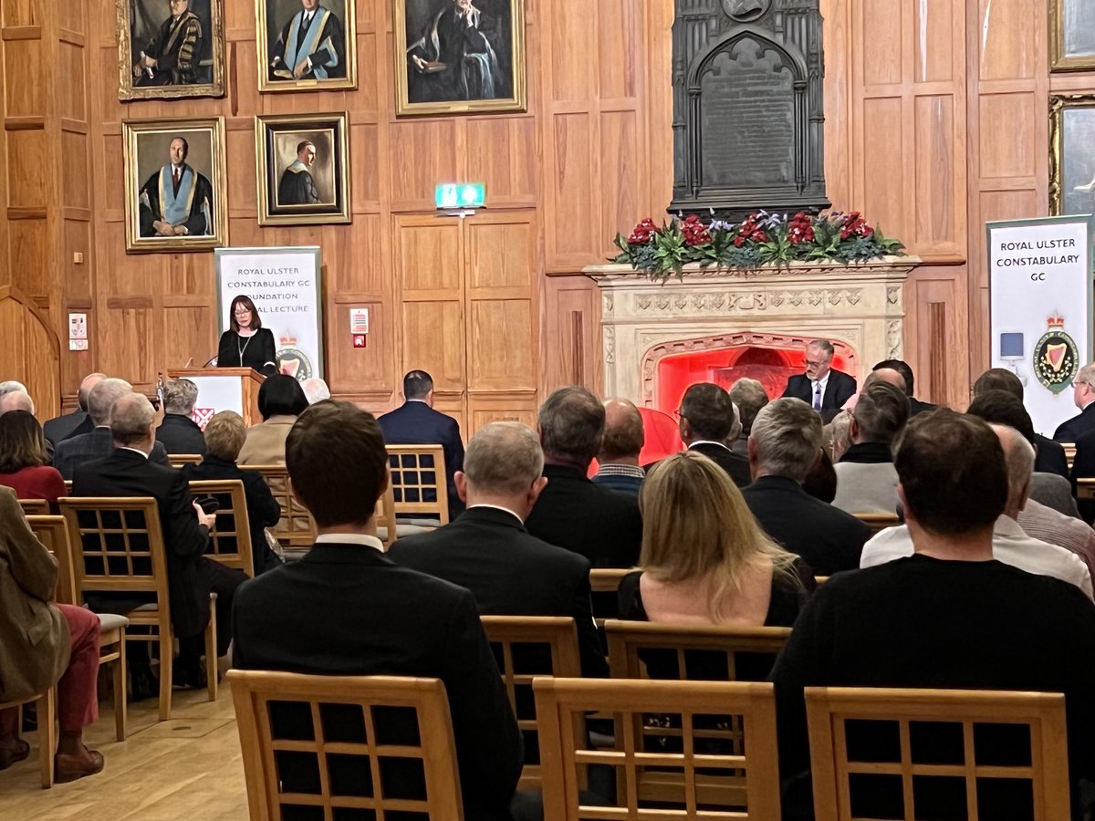 Our 2nd ⁦<a href="/RUCGCFoundation/">RUCGCFoundation</a>⁩ Lecture starts ⁦<a href="/QUBelfast/">Queen's University Belfast 🎓</a>⁩ ⁦<a href="/TheSoufanGroup/">The Soufan Group</a>⁩ ⁦<a href="/PoliceServiceNI/">Police Service NI</a>⁩ ⁦<a href="/PoliceFedforNI/">Police Federation for Northern Ireland</a>⁩ ⁦<a href="/ChiefConPSNI/">Office of the Chief Constable</a>⁩ ⁦<a href="/BLieutenancy/">BelfastLieutenancy</a>⁩ #Centenary