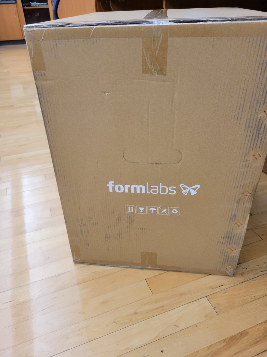 shs_Arch_Design's tweet photo. Look what was delivered today! Can't wait to get this new SLA 3D printer up and running for our 3D printing and modeling classes! @NJspartascience @Dr_Lazzara @Kopf218 @SpartaVP @formlabs https://t.co/zLV5LjjC6C
