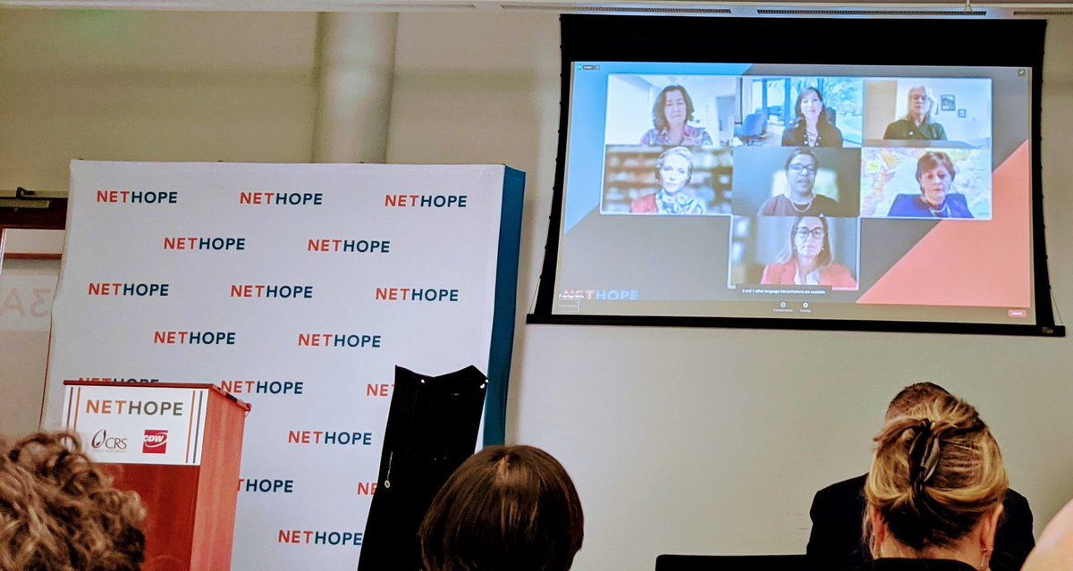 Was furiously tapping notes on rethinking leadership from @NetHope_org women CEO plenary. All us men in the room in Baltimore hub were listening intently fixated on the screen! #nethopesummit2022 #nethope