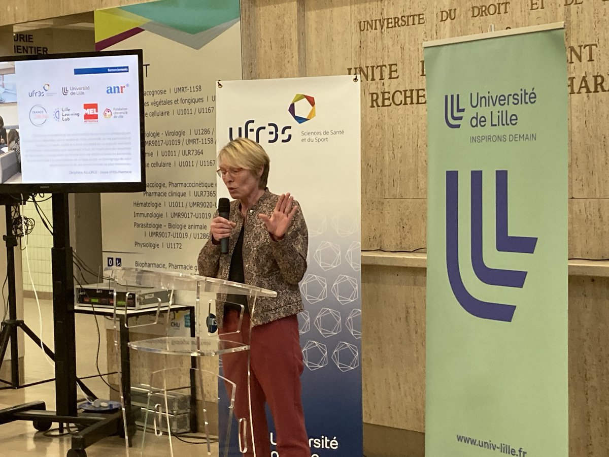 .<a href="/univ_lille/">Université de Lille</a> inaugure l'amphithéâtre Allais, au sein de l'UFR3S. 
Cet espace, crée dans le cadre de <a href="/LLL_ULille/">Lille Learning Lab</a>, formera avec l’Officine pédagogique et la salle modulaire une plateforme de simulation pour la faculté de pharmacie.
Merci aux mécènes @MEL_Lille et <a href="/FR2030_ULille/">Initiative d’Excellence Université de Lille</a>.