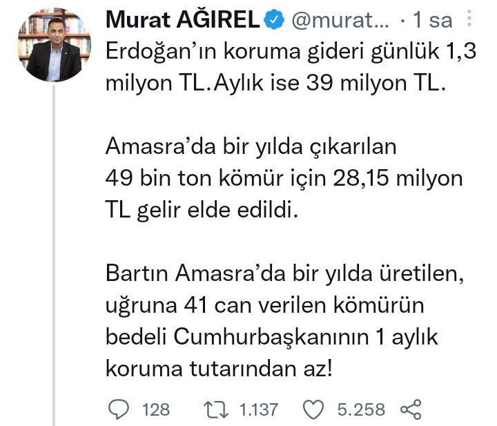 Her koruma 30 bin lira maaş alsa günlükleri bin liraya gelir, günlük koruma maliyetinin 1.3 milyon lira olması için 1300 koruma olması lazım. Kodumun delileri ya 😁