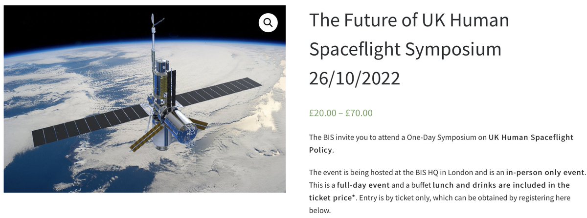 Join us next week for the @BIS_spaceflight 'The Future of UK Human Spaceflight' Symposium in London. It will focus on human spaceflight policy: son interesting! Places are limited – book your place now! 🚀 >> bis-space.com/shop/product/t… @BirkbeckUoL @spacegovuk @UK_SpaceLABS