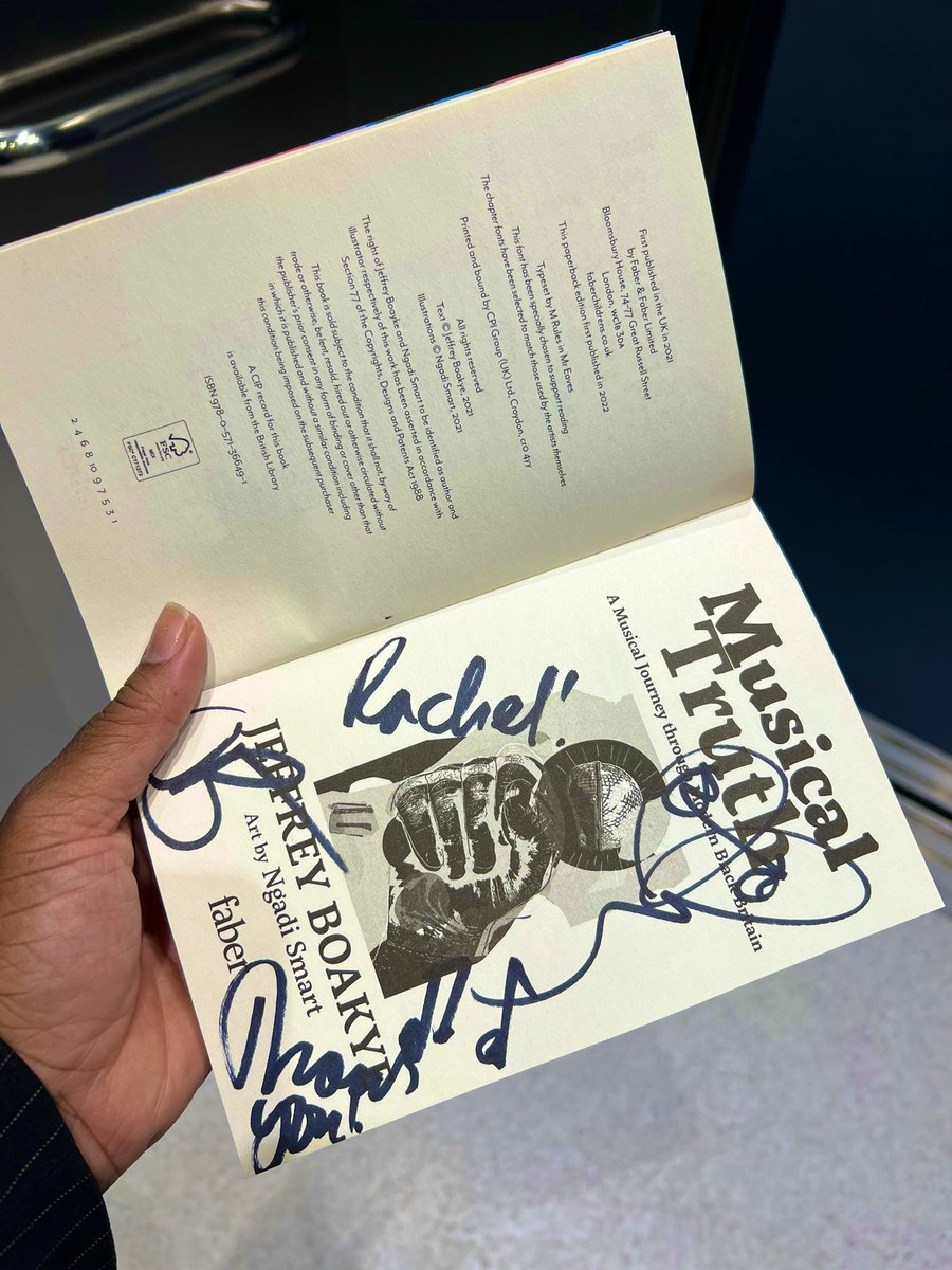 RHeducation's tweet photo. Had my booked signed by @jeffreykboakye who visited my school @LanfrancAcademy today! Lovely to get the chance to meet you, wish I was in the session! ๐ถ #musicaltruth #meettheauthor https://t.co/HhJx9UioaW