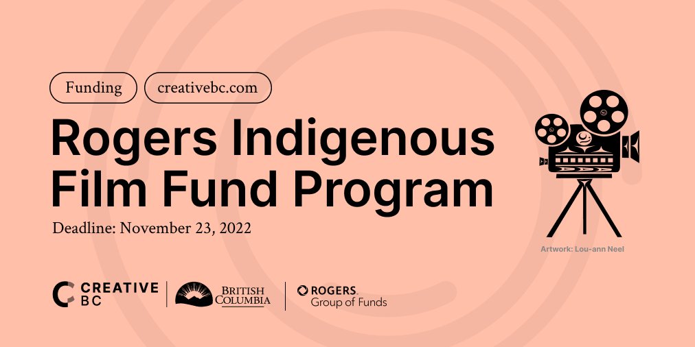 Creative BC launches the <a href="/Rogers/">Rogers</a> Indigenous Film Fund (RIFF) Program for Indigenous filmmakers and creatives across #BritishColumbia. Learn more and apply now: ow.ly/Gsl550LfGET 

<a href="/screen_office/">Indigenous Screen Office</a>  #IndigenousFilmmakers #IndigenousCreatives #IndigenousFilm #FilmFunding