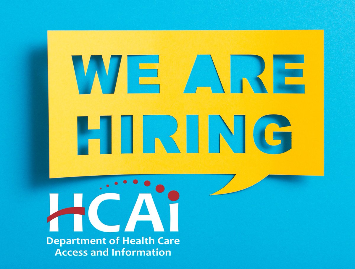 #HCAI's hiring for an Engagement and Governance Group Manager ($7,204 - $8,950 per month). This position organizes and directs the work of staff in the Engagement and Governance Group for the Office of Health Care Affordability. bit.ly/3DaIPWt #CAStateJobs #Careers