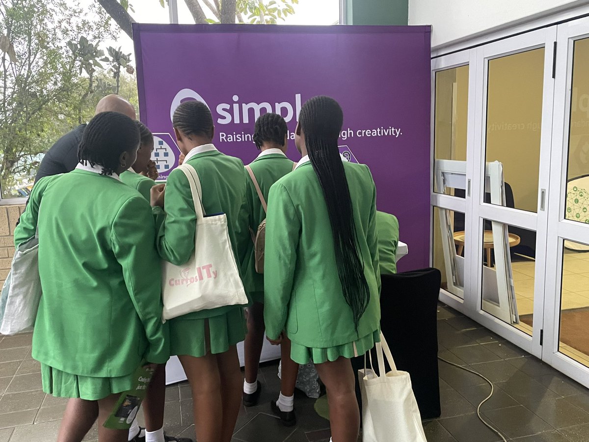 2simpleSA's tweet photo. So awesome to be a sponsor at the amazing #curiosITy event hosted @BresciaHouse 
#WomenInSTEM #GirlsWhoCode #girlswhocode #pythoninpieces #2simple https://t.co/WNozGqH3tT
